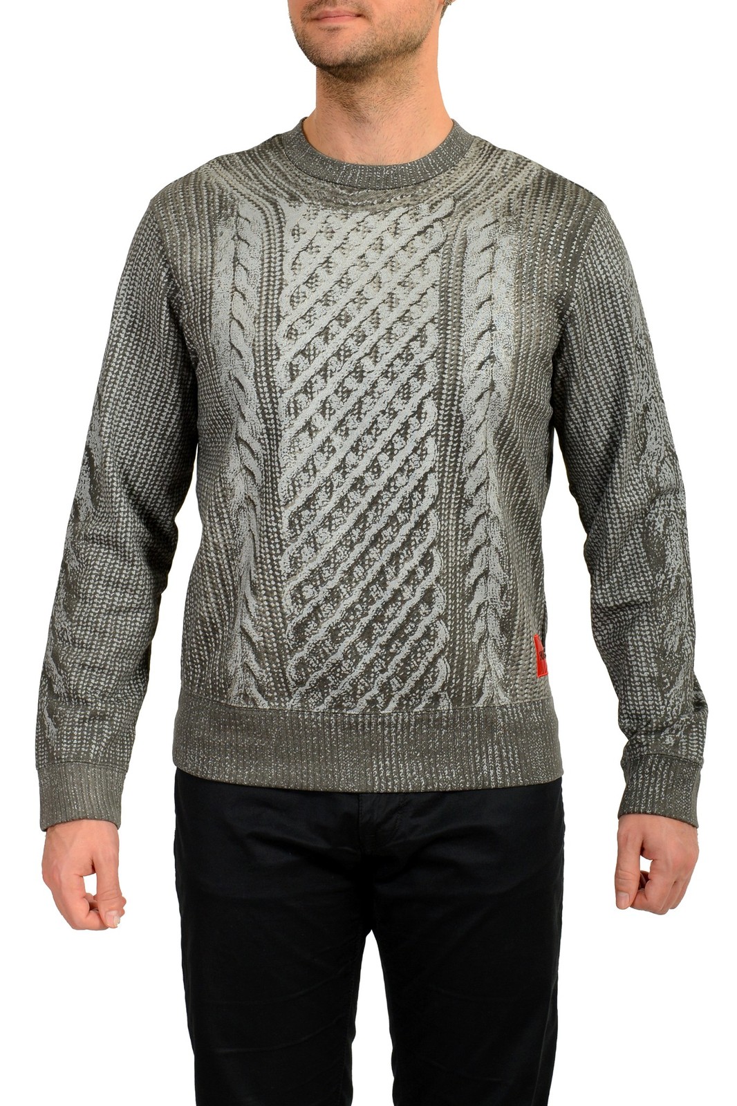 Hugo Boss Mens Dhrome Gray Graphic Print Crewneck Sweatshirt US XL IT 54 15990₽