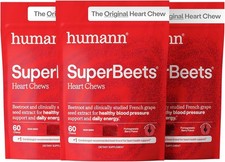 HumanN SuperBeets Heart Chews 180 Count 3 Pac...