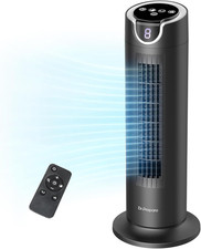 Tower Fan for Bedroom, 25 Db Quiet DC Bladeless Fan with Remote, 8 Speeds, 1-8H
