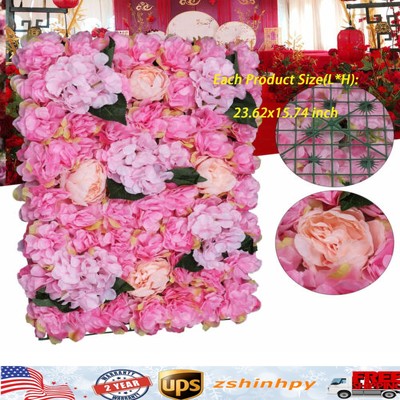 6Piece DIY Rose Artificial Flower Wall Panels Wedding Party Wall Backdrop Decor