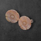 Mother Of Pearl Floral Screw Back Earrings 1.5" Estate Sale Beautiful Pearls  — photo 5