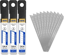 30Pcs 9mm Utility Knife Replacement Size: 9mm 30PC