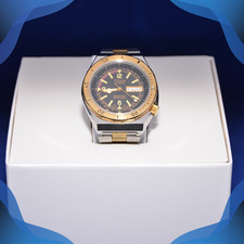 OROLOGIO TIQUA Deep Sea Diver 200m Swiss Quartz Vintage Sub Bicolore Giorno/Data