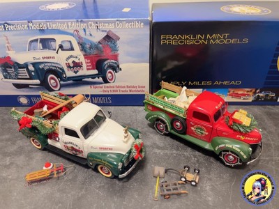Franklin Mint フランクリン・ミント 1/24 クリスマストラック FRANKLIN MINT 1/24 Christmas Truck Set of 2 with Box