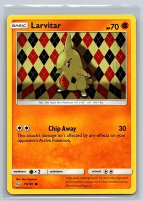 Larvitar 79/181 Team Up Basic Fighting-Type Chip Away Common Pokemon TCG
