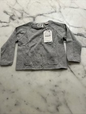 Zara Girl Knitwear Cardigan Button Sweater Grey 2-3Y NWT