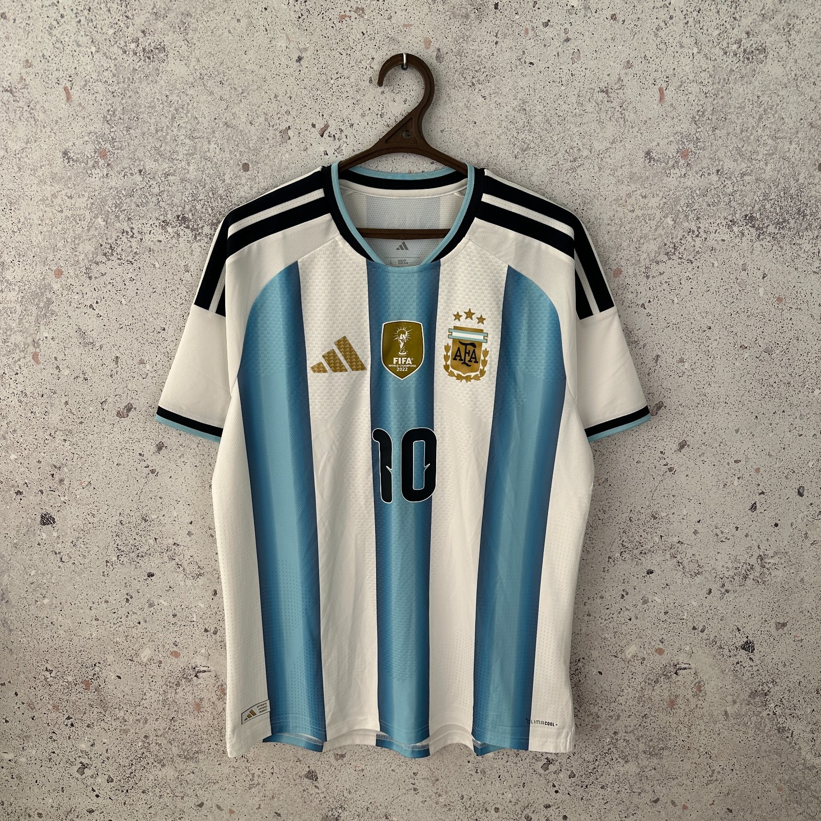 Argentina 2026 Home Authentic Football Shirt #10 Messi Adidas Jersey Size L