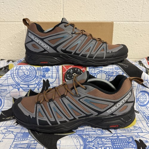 Salomon Men's X Ultra Pioneer Aero Hiking Shoes Toffee/Quiet Shade/Mallard Blue