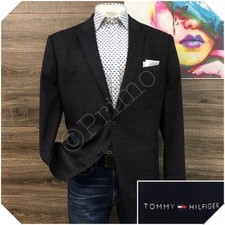 TOMMY HILFIGER Mens Wool Blazer Sport Coat Casual Jacket Size 50L Button Suit