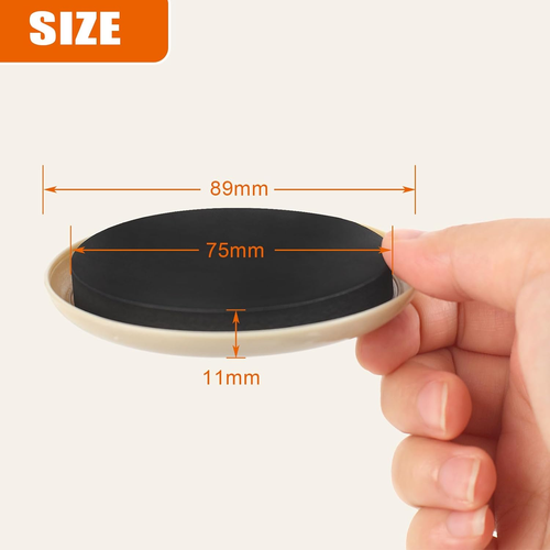Deslizadores para muebles 3 1/2" Deslizadores para muebles de madera dura Muebles reutilizables - Imagen 2 de 8
