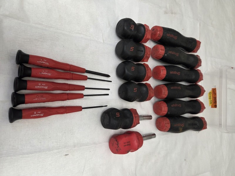Snap-on 17 Pc Screwdriver Precision Stubby Driver Lot LOT-1012-B