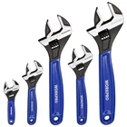 WORKPRO 5-piece Adjustable Wrench Set Wide Jaw Black Oxide Wrench for Garage New