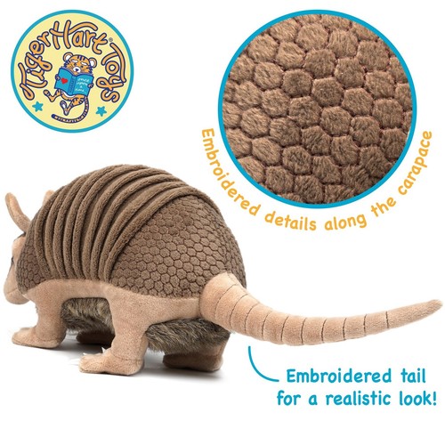 Mike The Armadillo - 10 Inch Stuffed Animal Plush - by TigerHart Toys - Picture 4 of 6