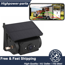 Solar Magnetic Wireless Backup Camera For RV Truck Trailer iPhone Android 1080P