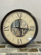 Firstime Manufacture Inspirational Live Laugh Love 12” Inch Round Wall Clock