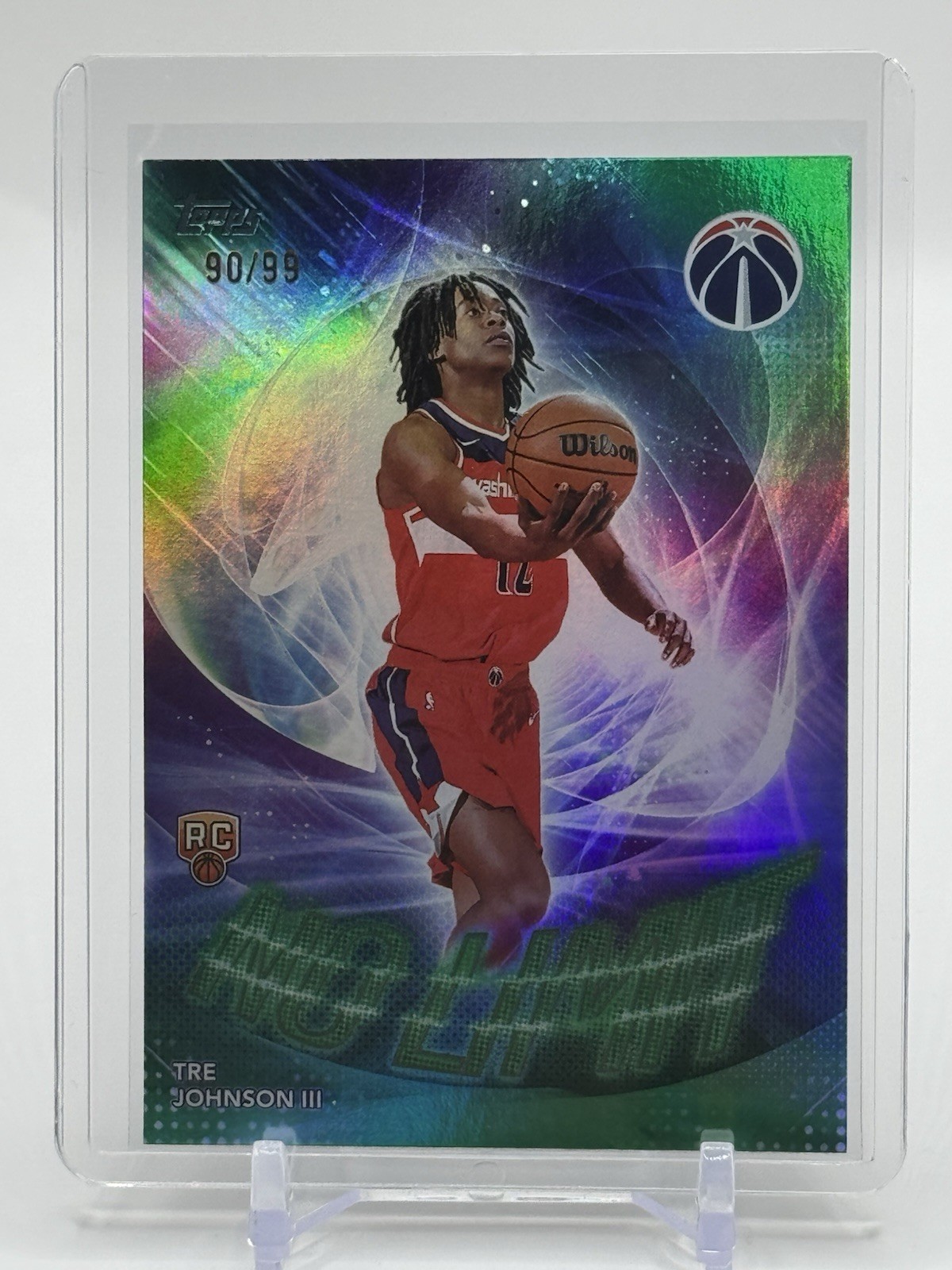 Tre Johnson III Green Rainbow #NL-6 2025 Topps No Limit /99!! Wizards