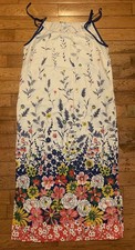 Vintage 70s Sears Floral Maxi Dress Made USA Prairie Boho L