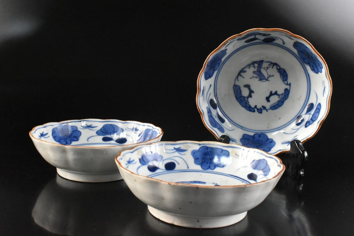 Blue Vintage Original 1900-1940 Antique Japanese Plates for sale