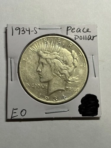1934-S Peace Silver Dollar VF/XF Details Key Date