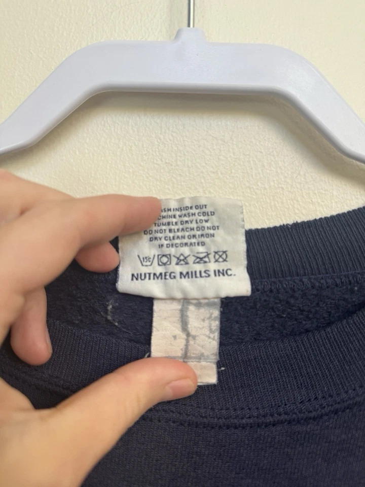 Sudadera De Colección Años 90 New England Patriots Nuez moscada Cuello Redondo NFL Lee Sport EE. UU. Foto 4 de 4