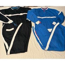 Two Vintage Men's Jogging Suits Sweat Suits 1970/1980ss Line-Up M L Blue Black