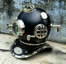 18 Zoll Messing Antik Stil US Navy Mark V Tiefseetaucher Taucher Helm Replik