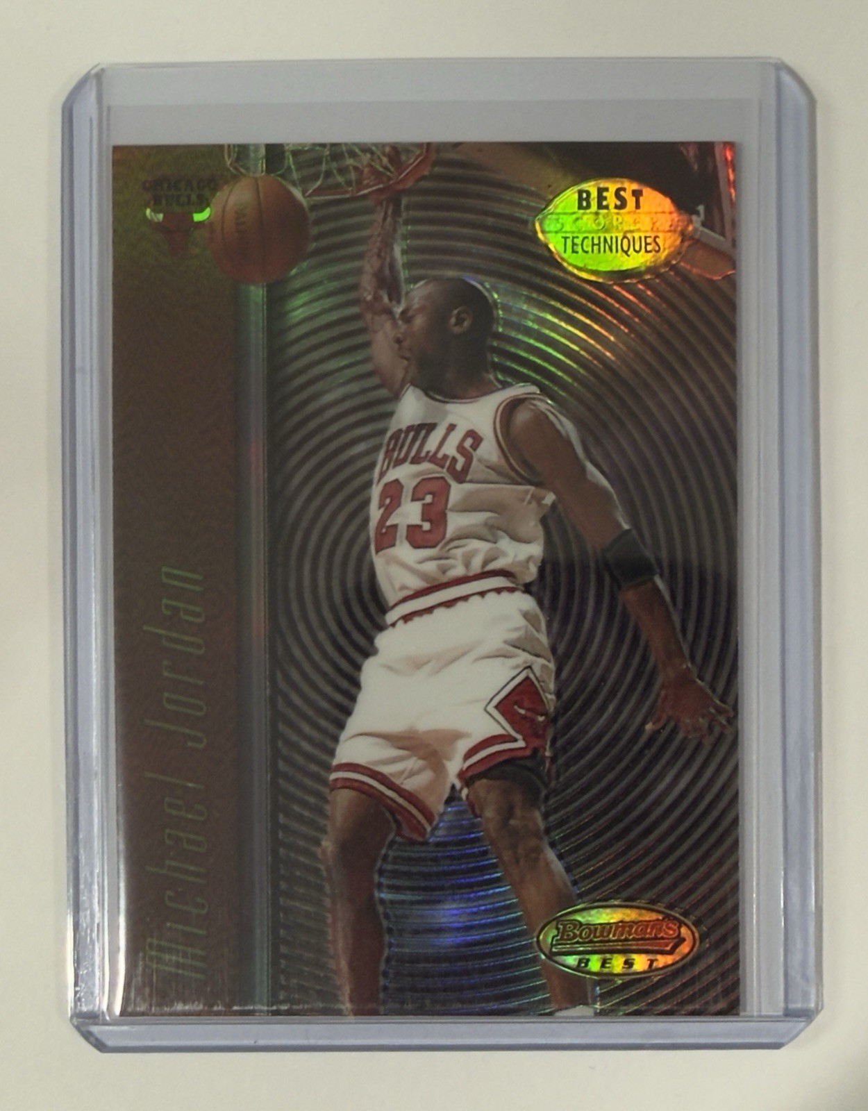 Michael Jordan 1997 Bowman's Best Techniques Refractor #T2  - NM - 1:480 Odds