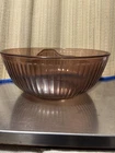 Vintage Pyrex Sculptured Cranberry 4.5 Quart Bowl, 7404-S, w/Lid, V-33-PC, NOS