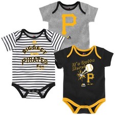 Pittsburgh Pirates MLB Home Run Body Conjunto de 3 Bebé Bebé 0-3 Meses