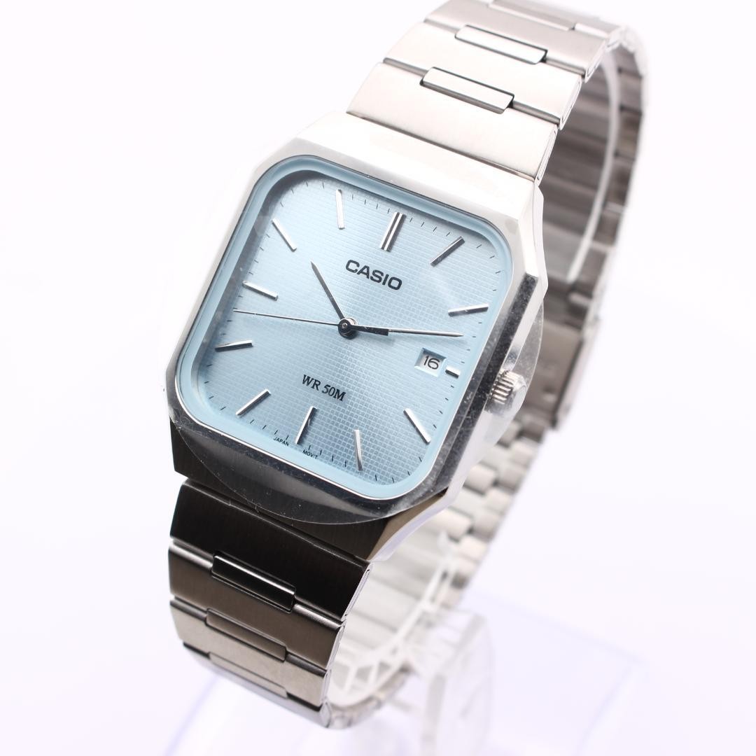 CASIO Standard Watch Ice Blue Dial Square Case Men