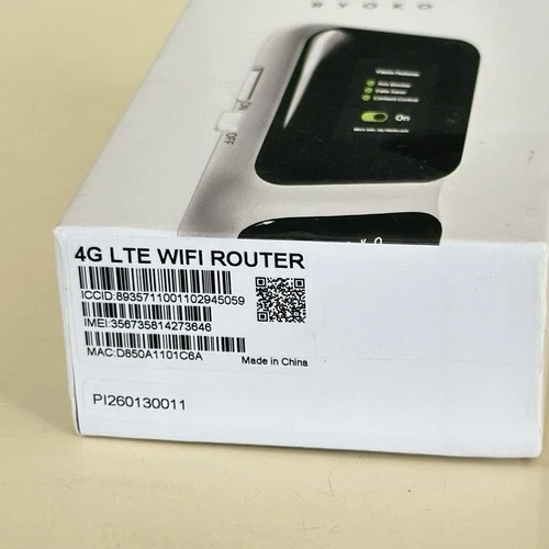 New Ryoko 4G LTE WiFi Hotspot Router Black Portable BRAND NEW OPEN IN BOX image 6