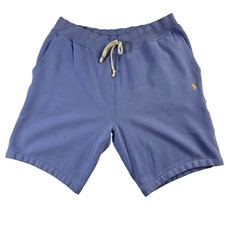 Polo Ralph Lauren Shorts Mens Large Blue Sweat 8 Inseam Fleece Drawstring Casual