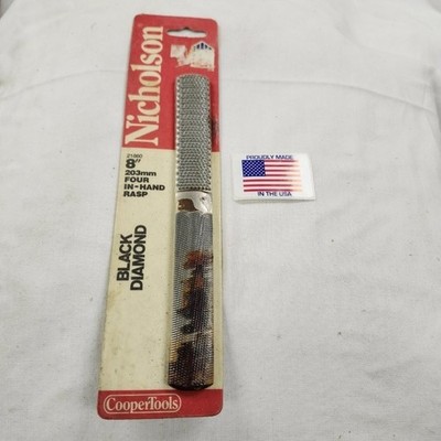 Nicholson 8'' Black Diamond Four Way Hand Rasp File #21860 NOS Slight Rust QTY: 2