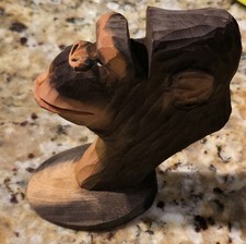 6 " Handcarved Chimp Gorilla Monkey Eyeglass Sunglasses Holder Glasses Rest
