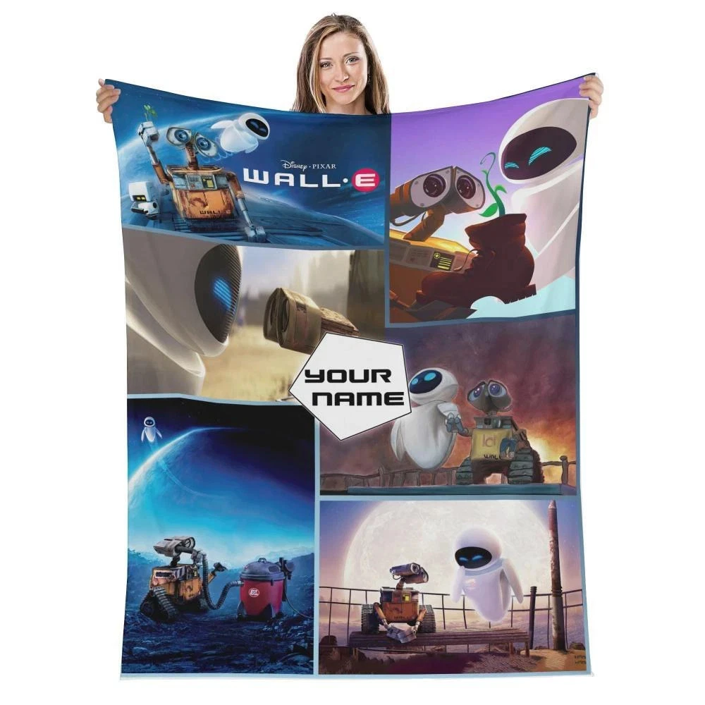 Personalized Wall-E Fleece Blanket, Great Gift For Birthday Blanket