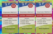 3 Pack Extra- Strength- 20mg Capsules – 120 Count Each – New Fast Shipping