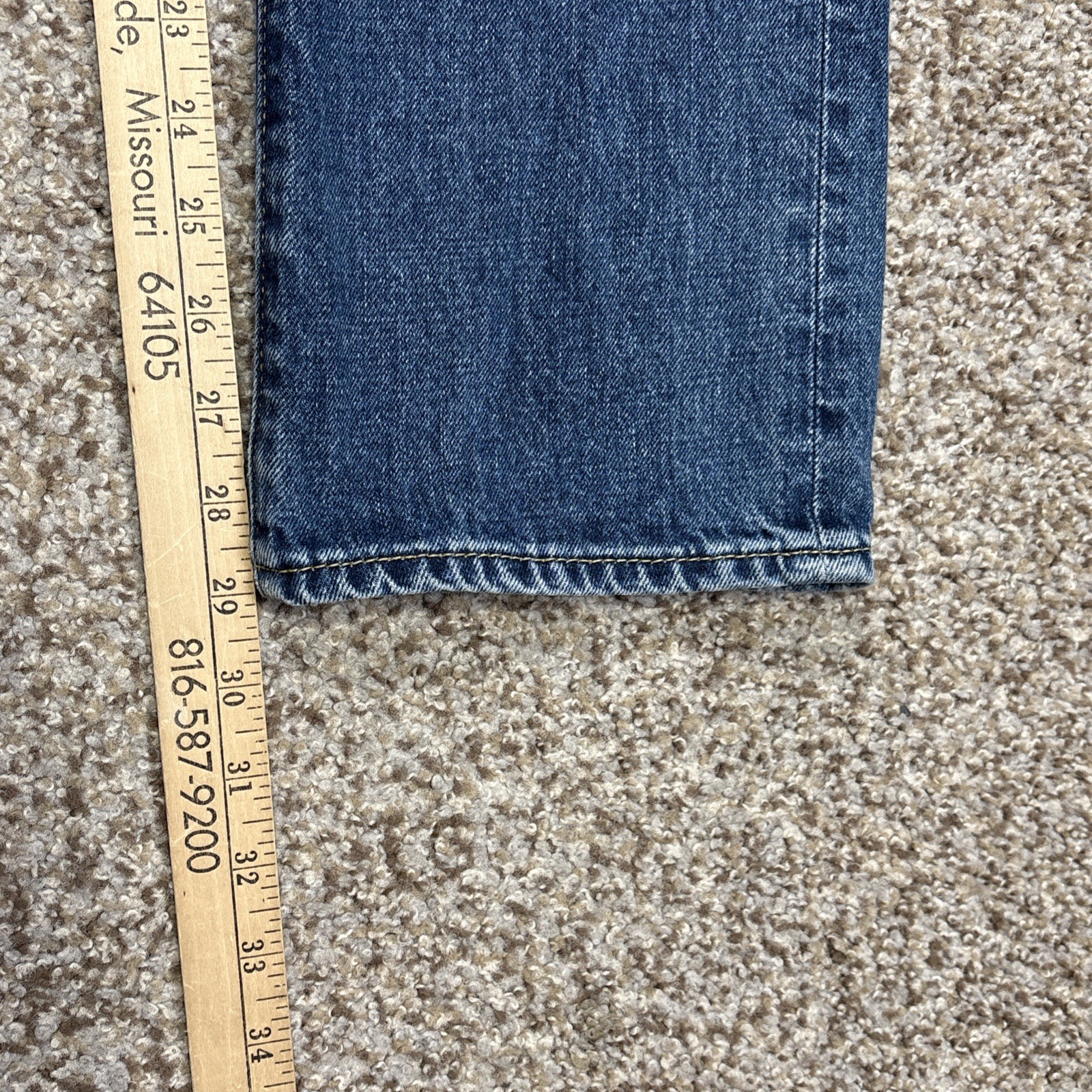 Abercrombie Fitch Jeans Mens 28x30 Blue Denim Classic Straight Button Fly 30x29 - View 9