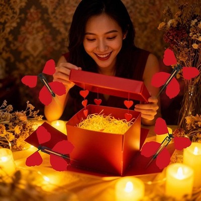 Fliegender Schmetterling Überraschungsbox Schmetterling Explosion Geschenkbox für Vorschläge