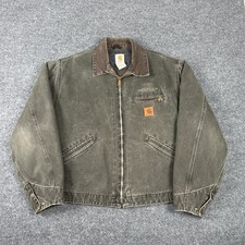 Carhartt J97 MOS Detroit Jacket Mens XL Moss Olive Blanket Lined Made USA