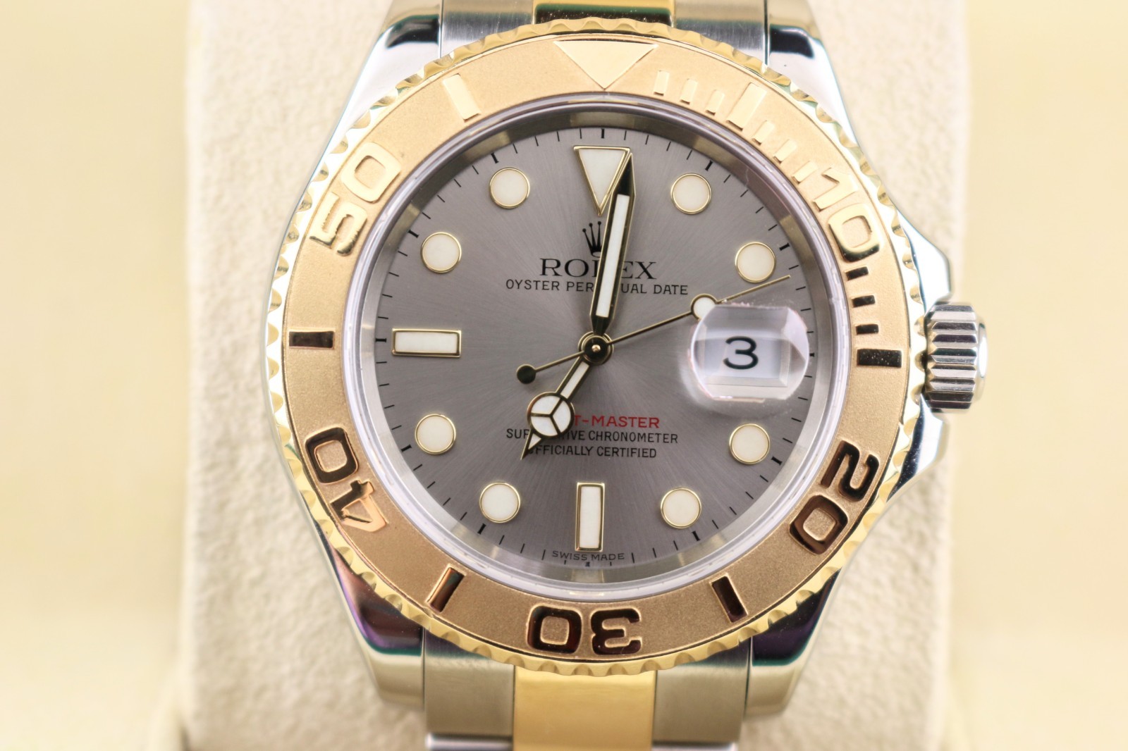 2006 Rolex Yacht-Master 16623 Slate Gray Dial TT 18kt Oyster With Papers 40mm image 2