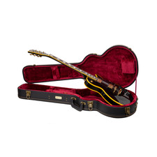 Crossrock Wooden Case-Fits Les Paul Electric Guitars Black