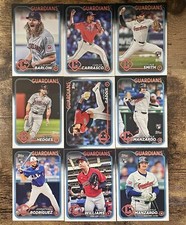 2024 Topps Update Cleveland Guardians Team Set (9 Card) Manzardo & Cade Smith RC