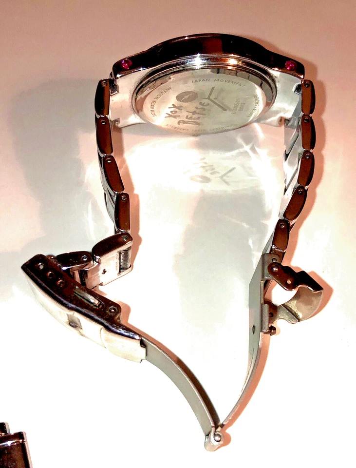 Betsey Johnson Crystal Sugar Skull Silver Watch Day of the Dead FREE SHIPPING! - Image 2 of 4