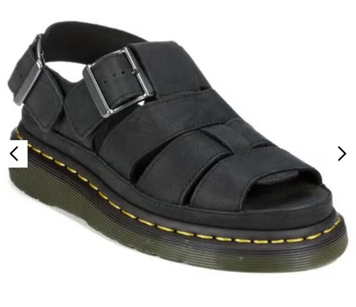 Dr Martens Flash Gladiator Sandals UK 8 EU42 Black Leather Unisex