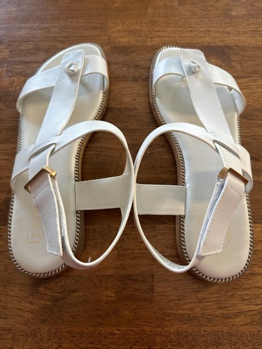 Franco Sarto Glenni Damen-Riemchensandale weißes Leder Größe 9 - Bild 3 von 8