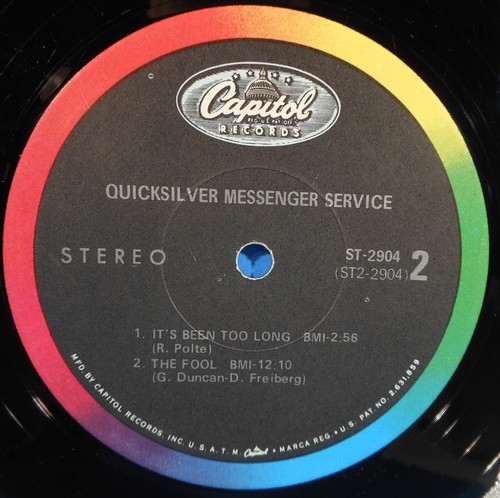 QUICKSILVER MESSENGER SERVICE SELF VINYL LP 1968 ORIGINAL PLAYS GREAT VG/VG!!B - Picture 6 of 6