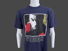Vintage Mike Tyson I'll Be Back Boxing Punchout Jerzees Navy 90s T Shirt Size L