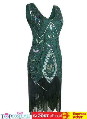 green satin holiday dress Norma Ro Rox Flapper Dress | 1920s dress hire main image 0