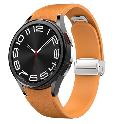 No Gap Leather Strap for Samsung Galaxy Watch 7 FE 6 5 4 40mm 44mm Silicone Band - Picture 18 of 209