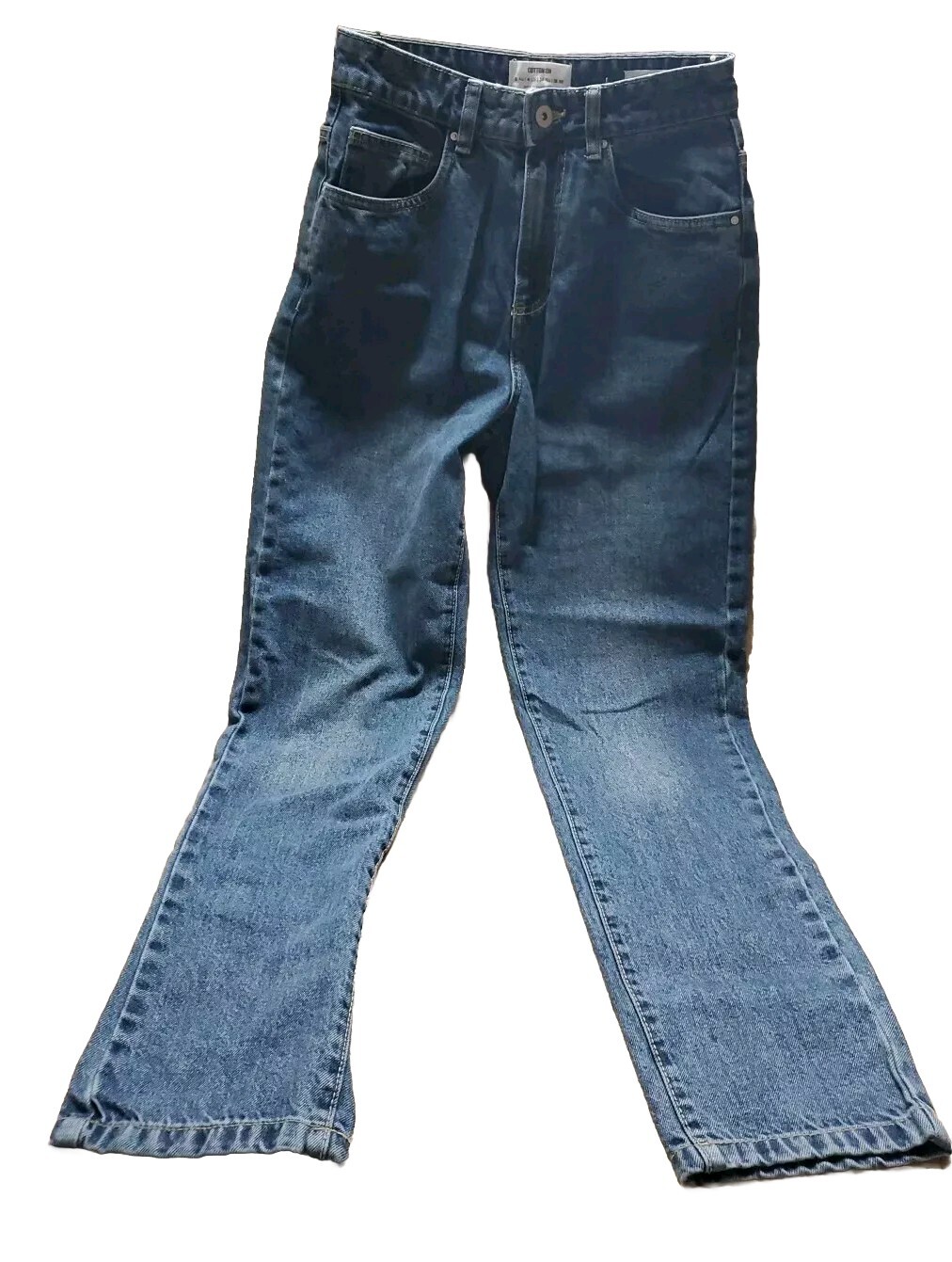 Cotton On Mom Jeans Women's Size 4 Blue 27W28.5L Tapered Leg High Rise-image